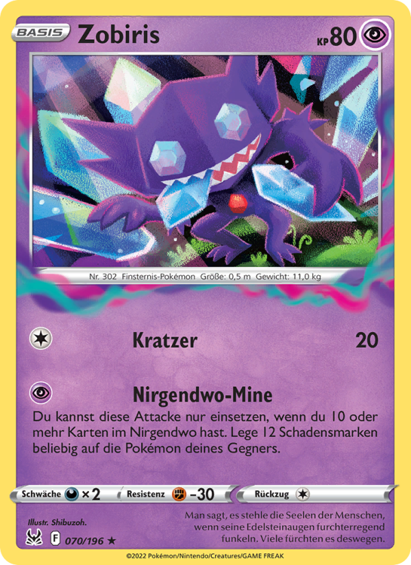 Zobiris 070 — Verlorener Ursprung (German Pokémon TCG card)