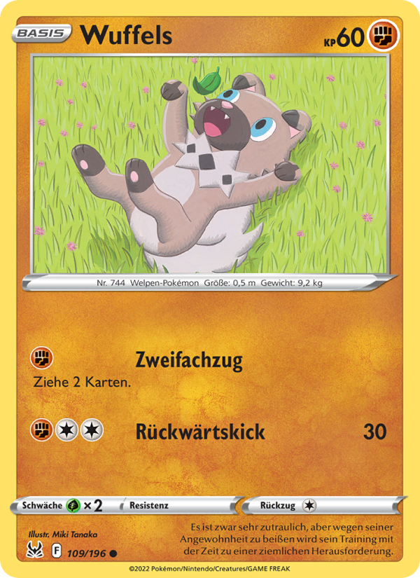 Wuffels 109 — Verlorener Ursprung (German Pokémon TCG card)