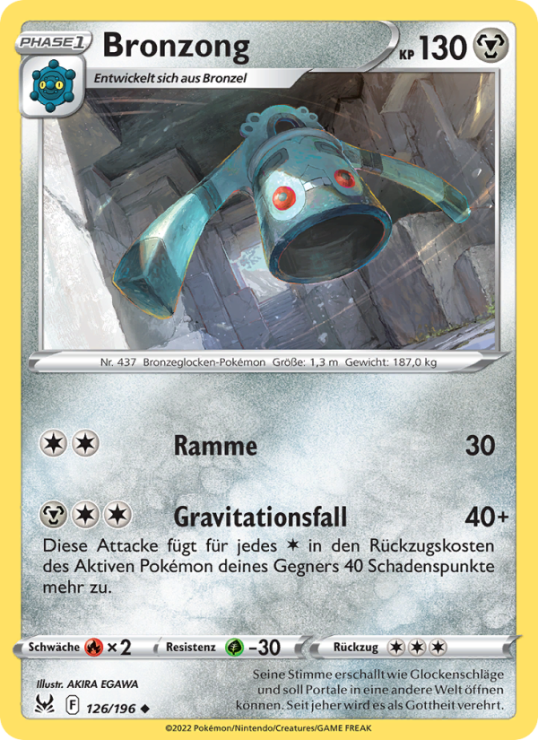 Bronzong 126 — Verlorener Ursprung (German Pokémon TCG card)