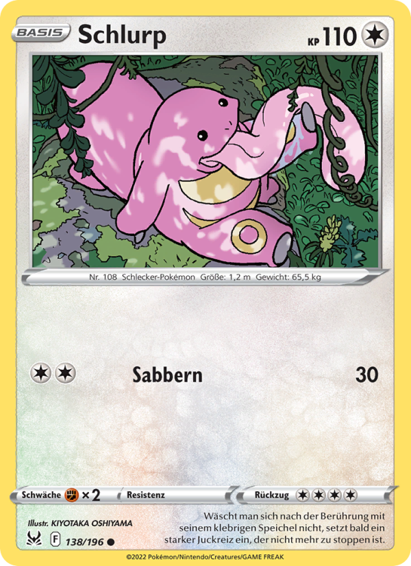 Schlurp 138 — Lost Origin (German Pokémon TCG card)