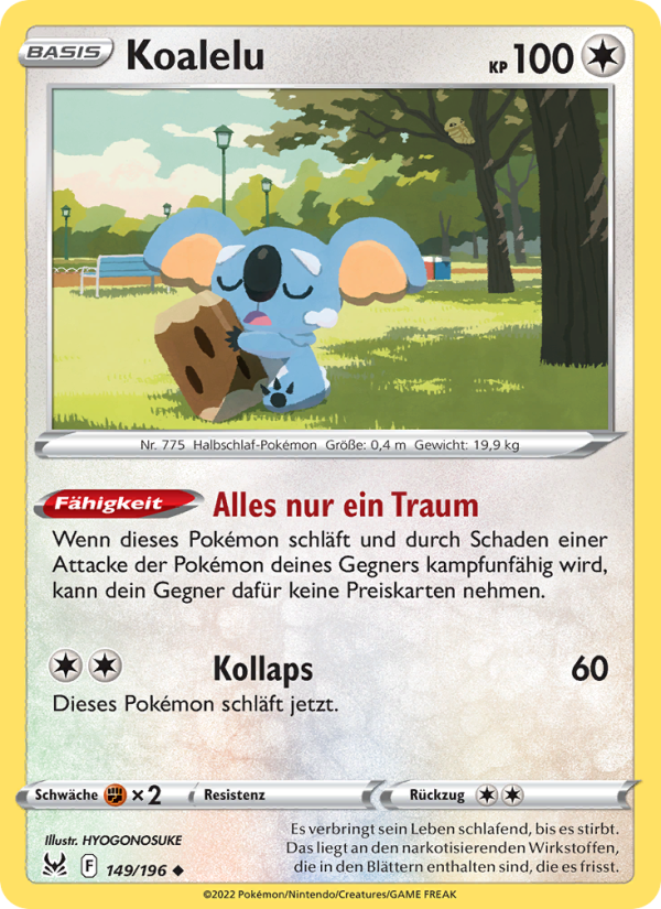 Koalelu 149 — Verlorener Ursprung (German Pokémon TCG card)