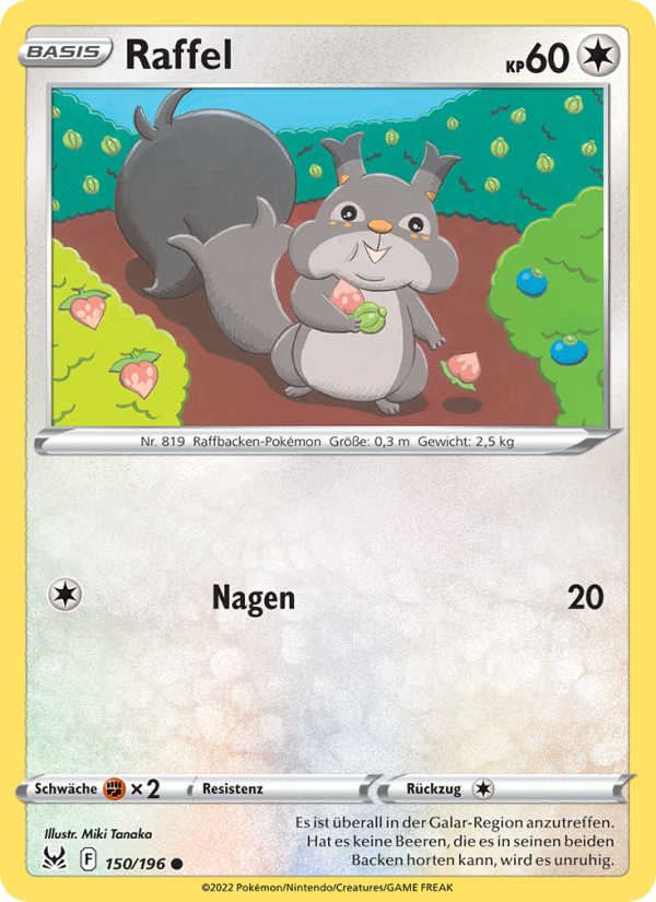Raffel 150 — Verlorener Ursprung (German Pokémon TCG card)