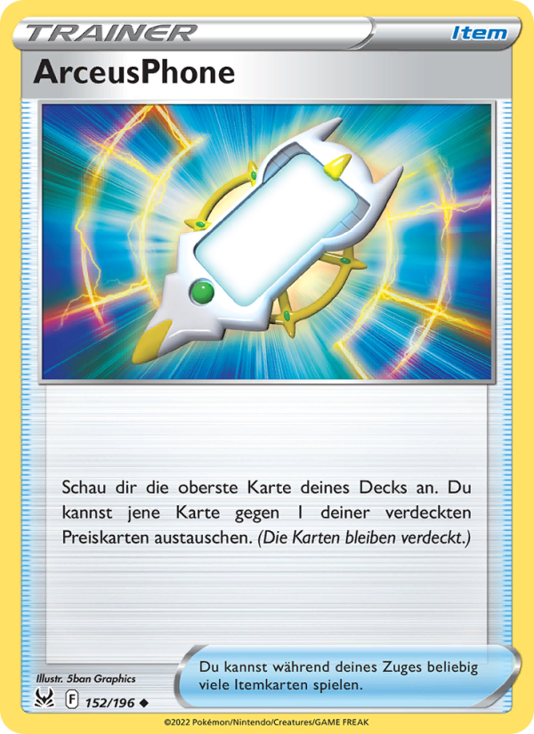 ArceusPhone 152 — Verlorener Ursprung (German Pokémon TCG card)