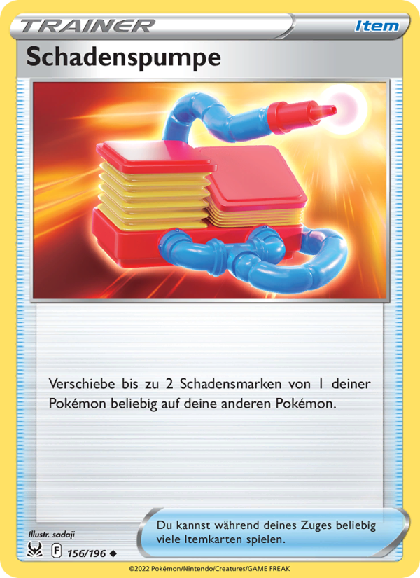 Schadenspumpe 156 — Verlorener Ursprung (German Pokémon TCG card)