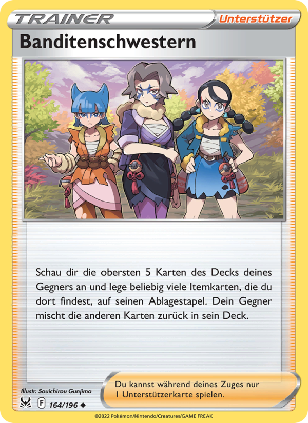 Banditenschwestern 164 — Verlorener Ursprung (German Pokémon TCG card)