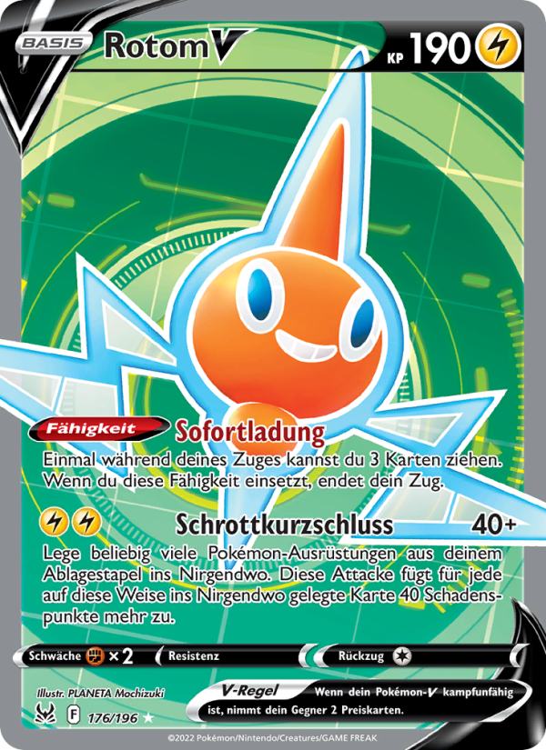 Rotom V 176 — Verlorener Ursprung (German Pokémon TCG card)