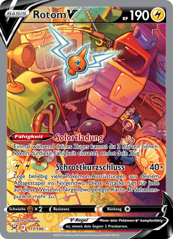Rotom V 177 — Verlorener Ursprung (German Pokémon TCG card)