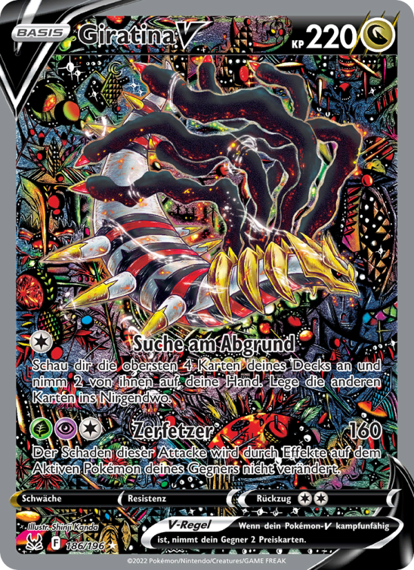 Giratina V 186 — Verlorener Ursprung (German Pokémon TCG card)