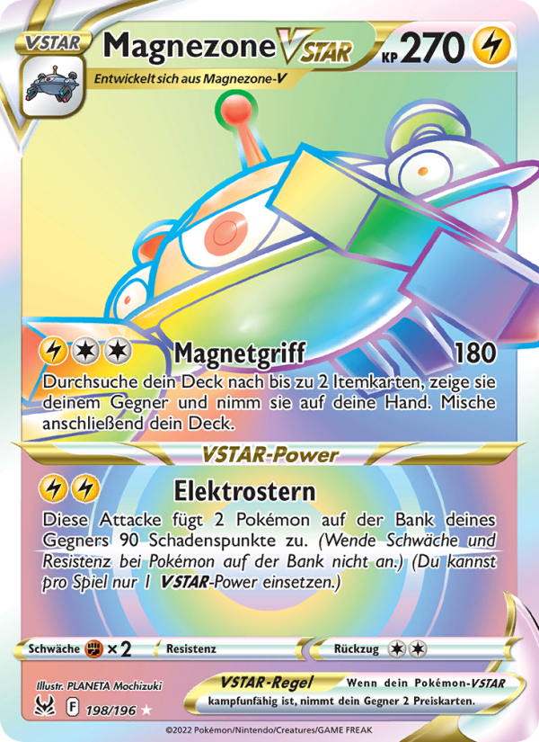 Magnezone VSTAR 198 — Verlorener Ursprung (German Pokémon TCG card)