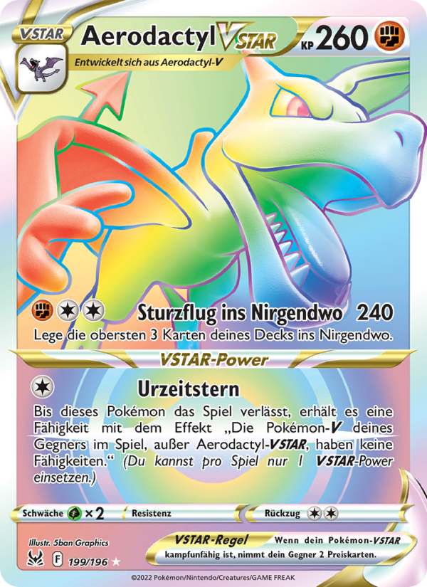 Aerodactyl VSTAR 199 — Verlorener Ursprung (German Pokémon TCG card)