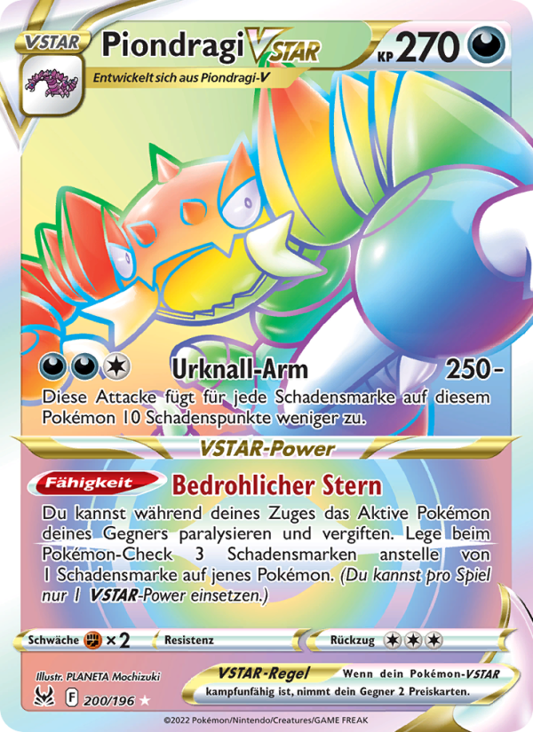 Piondragi VSTAR 200 — Verlorener Ursprung (German Pokémon TCG card)