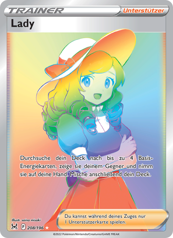 Lady 208 — Verlorener Ursprung (German Pokémon TCG card)