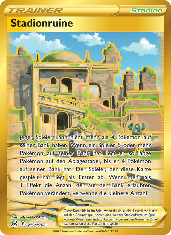 Stadionruine 215 — Verlorener Ursprung (German Pokémon TCG card)