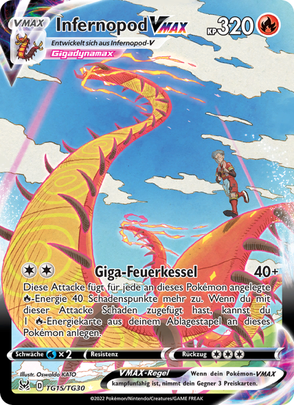 Infernopod VMAX TG15 — Lost Origin (German Pokémon TCG card)