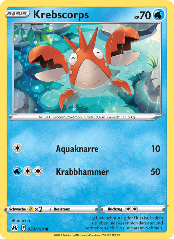 Krebscorps 033 — Zenit der Könige (German Pokémon TCG card)
