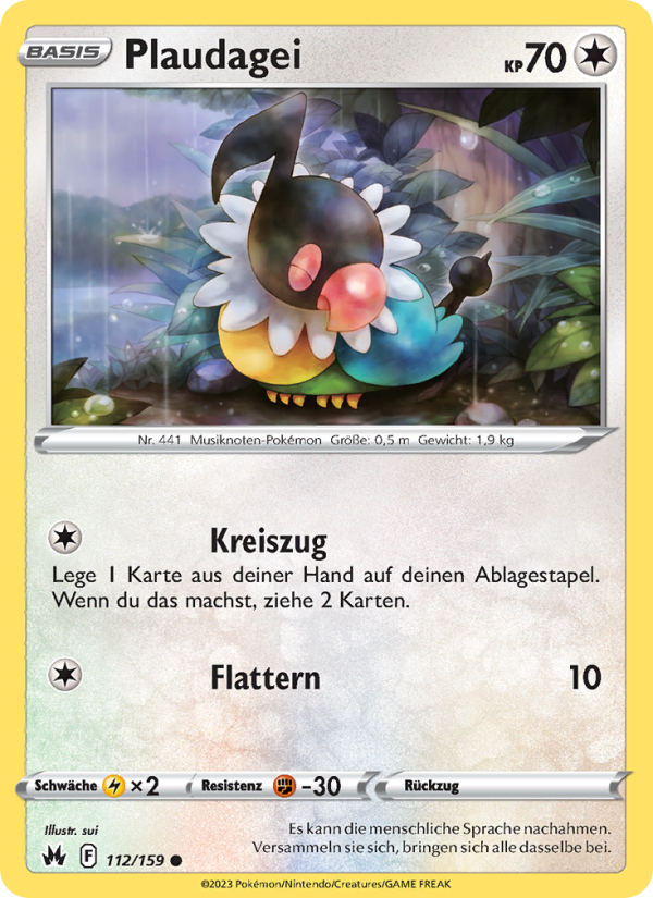 Plaudagei 112 — Zenit der Könige (German Pokémon TCG card)
