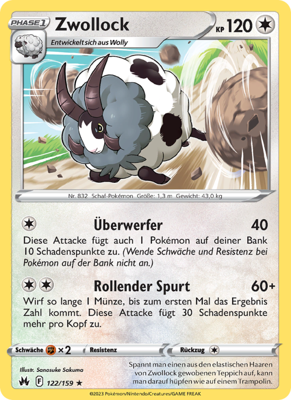 Zwollock 122 — Zenit der Könige (German Pokémon TCG card)
