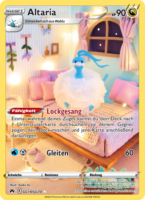 Altaria GG19 — Zenit der Könige (German Pokémon TCG card)