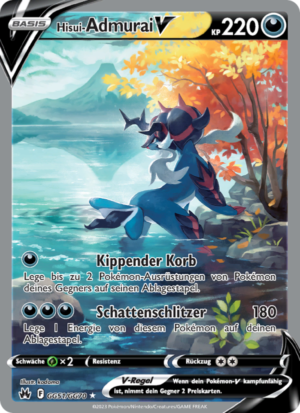 Hisui-Admurai V GG51 — Zenit der Könige (German Pokémon TCG card)