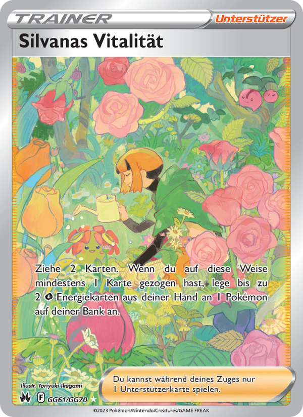 Silvanas Vitalität GG61 — Zenit der Könige (German Pokémon TCG card)