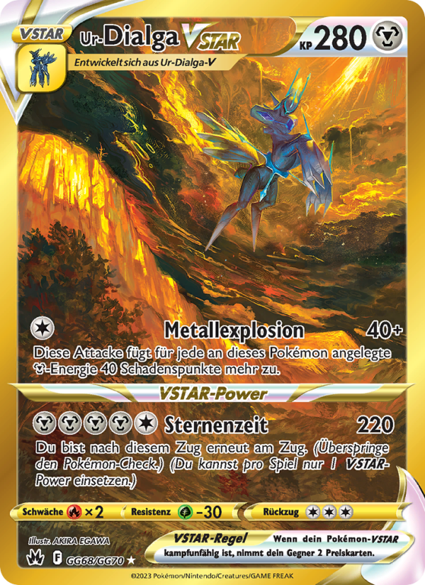 Ur-Dialga VSTAR GG68 — Zenit der Könige (German Pokémon TCG card)