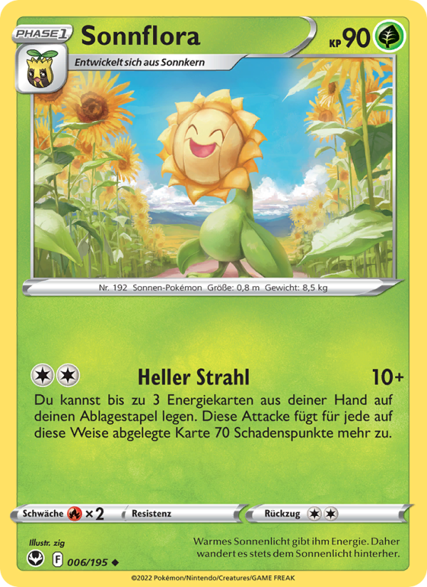 Sonnflora Pokémon TCG cards