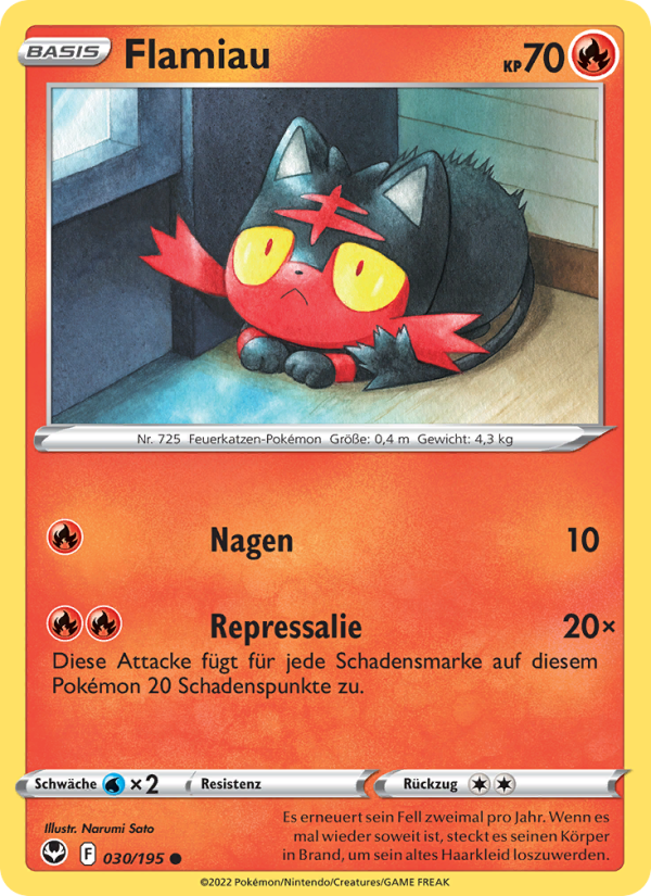 Flamiau Pokémon TCG cards