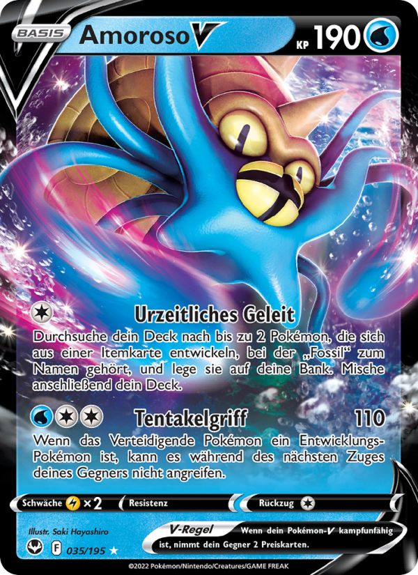 Amoroso V 035 — Silberne Sturmwinde (German Pokémon TCG card)