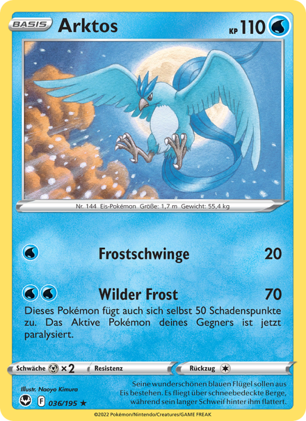 Arktos 036 — Silberne Sturmwinde (German Pokémon TCG card)