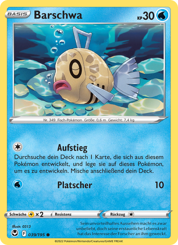 Barschwa 039 — Silberne Sturmwinde (German Pokémon TCG card)