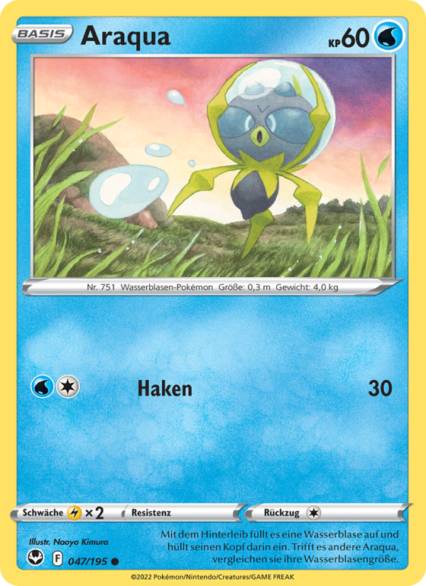 Araqua 047 — Silver Tempest (German Pokémon TCG card)