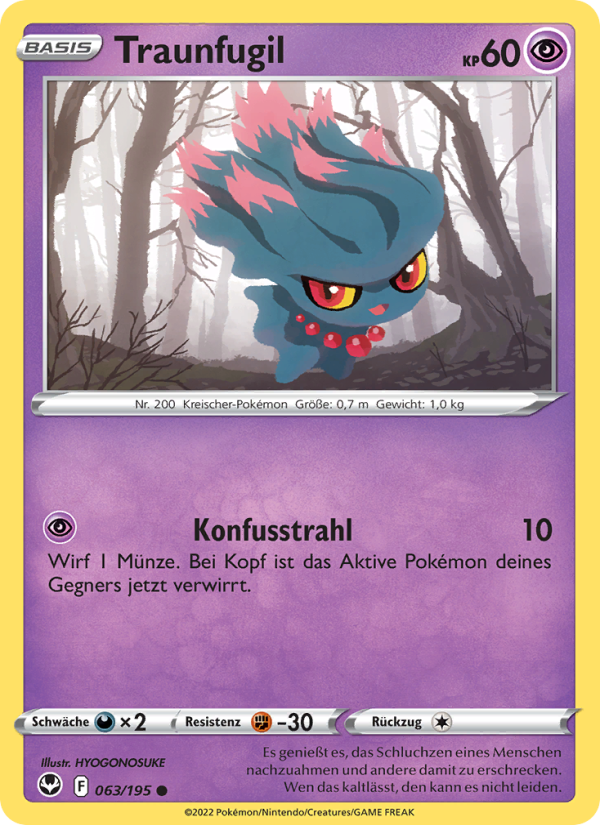 Traunfugil 063 — Silberne Sturmwinde (German Pokémon TCG card)