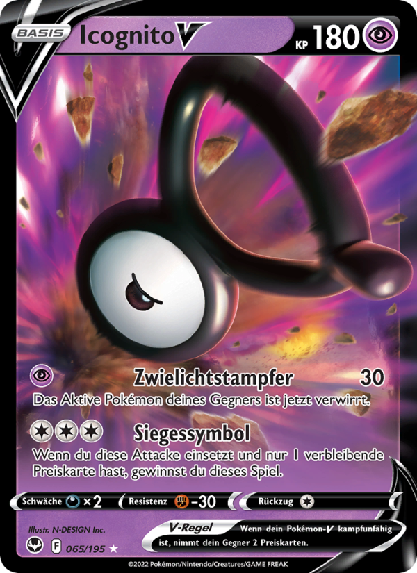 Icognito V 065 — Silberne Sturmwinde (German Pokémon TCG card)