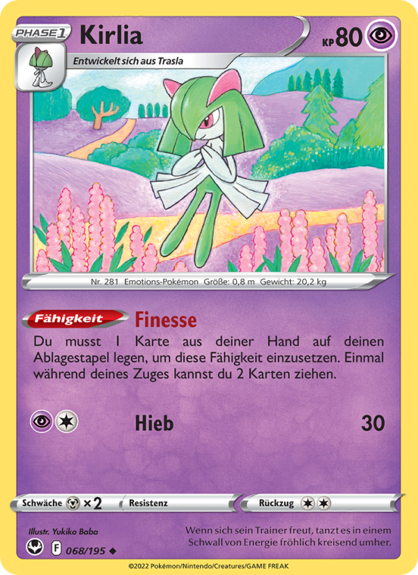 Kirlia 068 — Silberne Sturmwinde (German Pokémon TCG card)