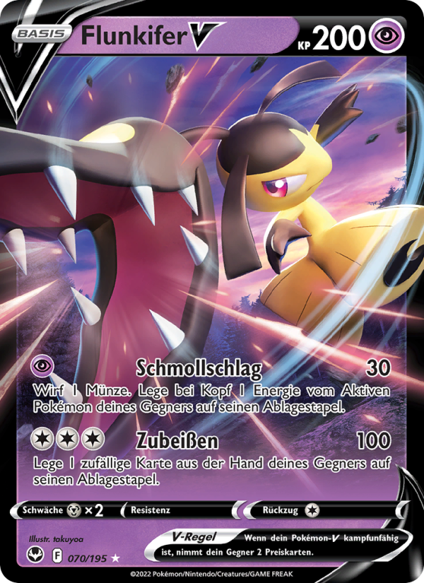 Flunkifer V 070 — Silberne Sturmwinde (German Pokémon TCG card)