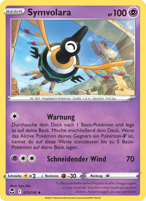 Symvolara 075 — Silberne Sturmwinde (German Pokémon TCG card)