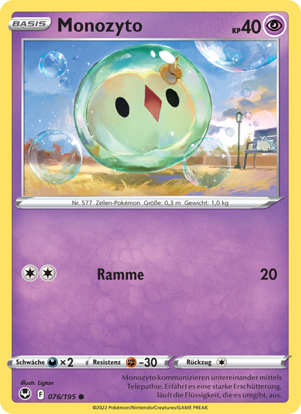 Monozyto 076 — Silberne Sturmwinde (German Pokémon TCG card)