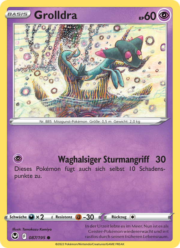 Grolldra 087 — Silberne Sturmwinde (German Pokémon TCG card)
