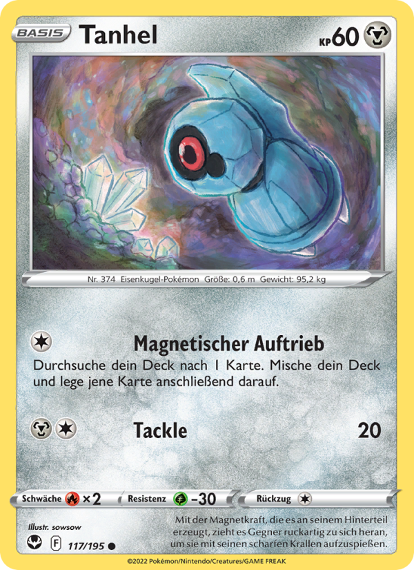 Tanhel 117 — Silberne Sturmwinde (German Pokémon TCG card)