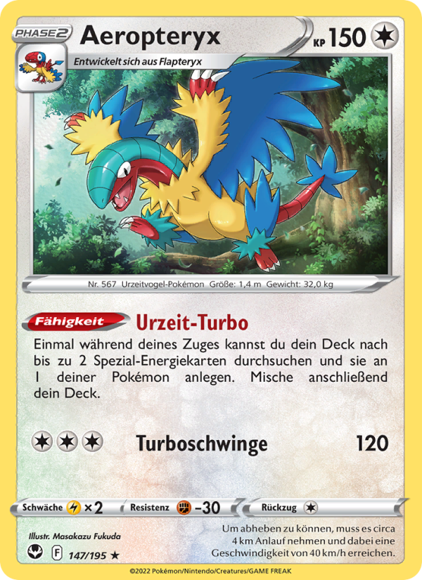 Aeropteryx Pokémon TCG cards