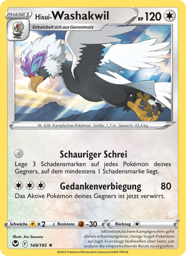 Hisui-Washakwil Pokémon TCG cards
