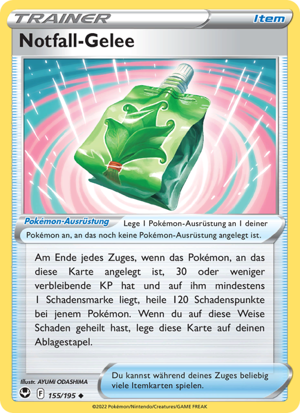 Notfall-Gelee 155 — Silberne Sturmwinde (German Pokémon TCG card)