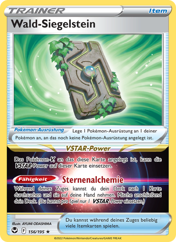 Wald-Siegelstein 156 — Silberne Sturmwinde (German Pokémon TCG card)