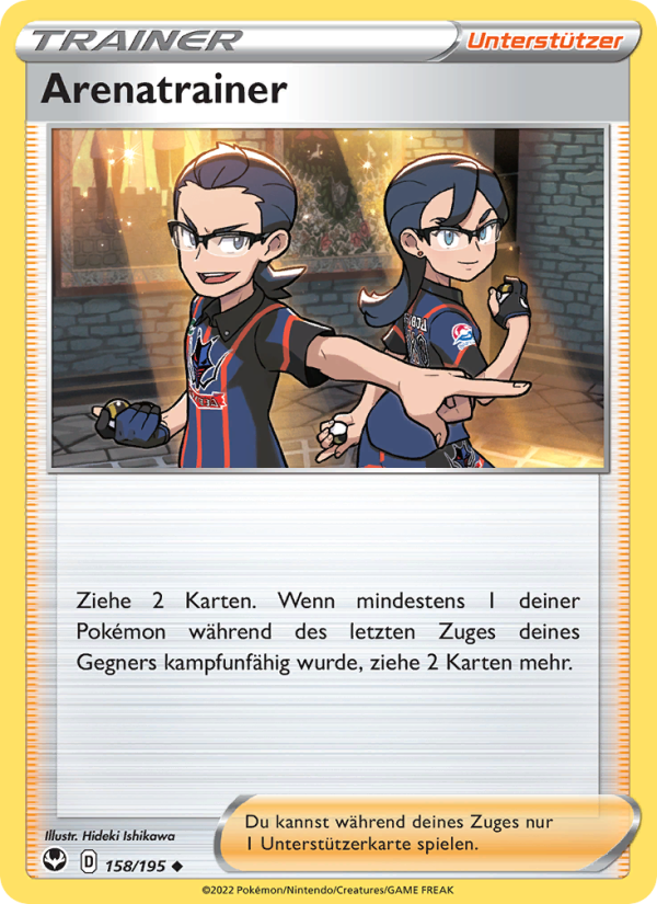 Arenatrainer 158 — Silberne Sturmwinde (German Pokémon TCG card)
