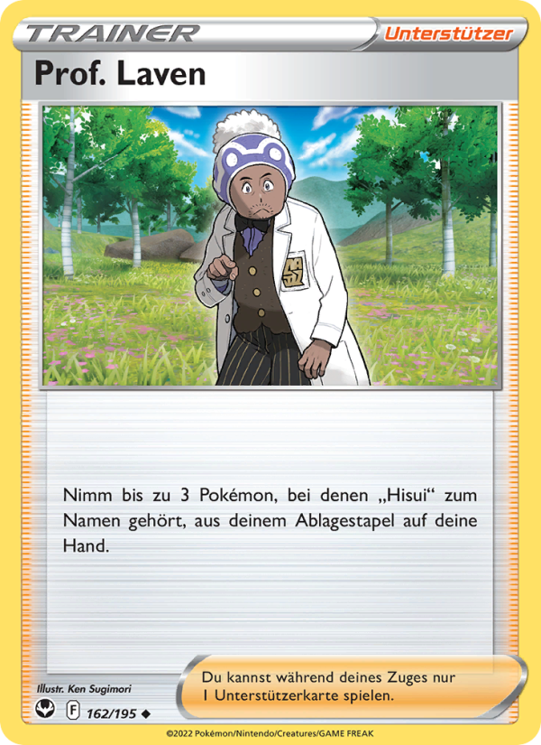 Prof. Laven 162 — Silberne Sturmwinde (German Pokémon TCG card)