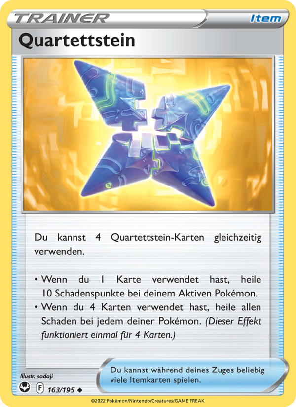 Quartettstein 163 — Silberne Sturmwinde (German Pokémon TCG card)