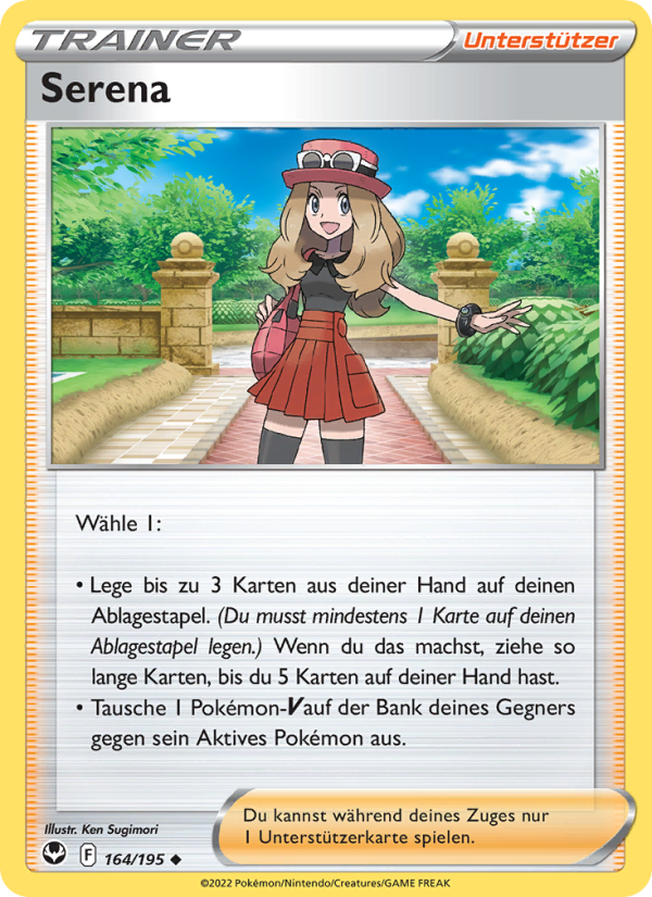 Serena 164 — Silberne Sturmwinde (German Pokémon TCG card)