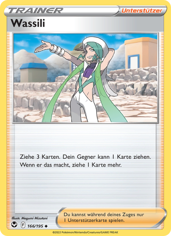Wassili 166 — Silberne Sturmwinde (German Pokémon TCG card)