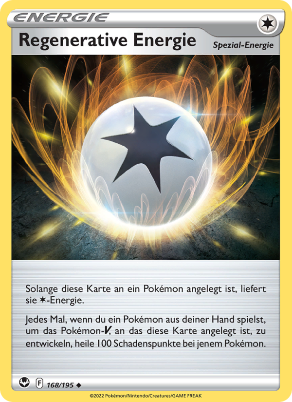 Regenerative Energie 168 — Silberne Sturmwinde (German Pokémon TCG card)