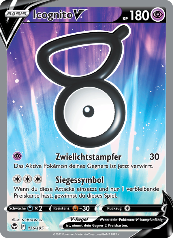 Icognito V 176 — Silberne Sturmwinde (German Pokémon TCG card)